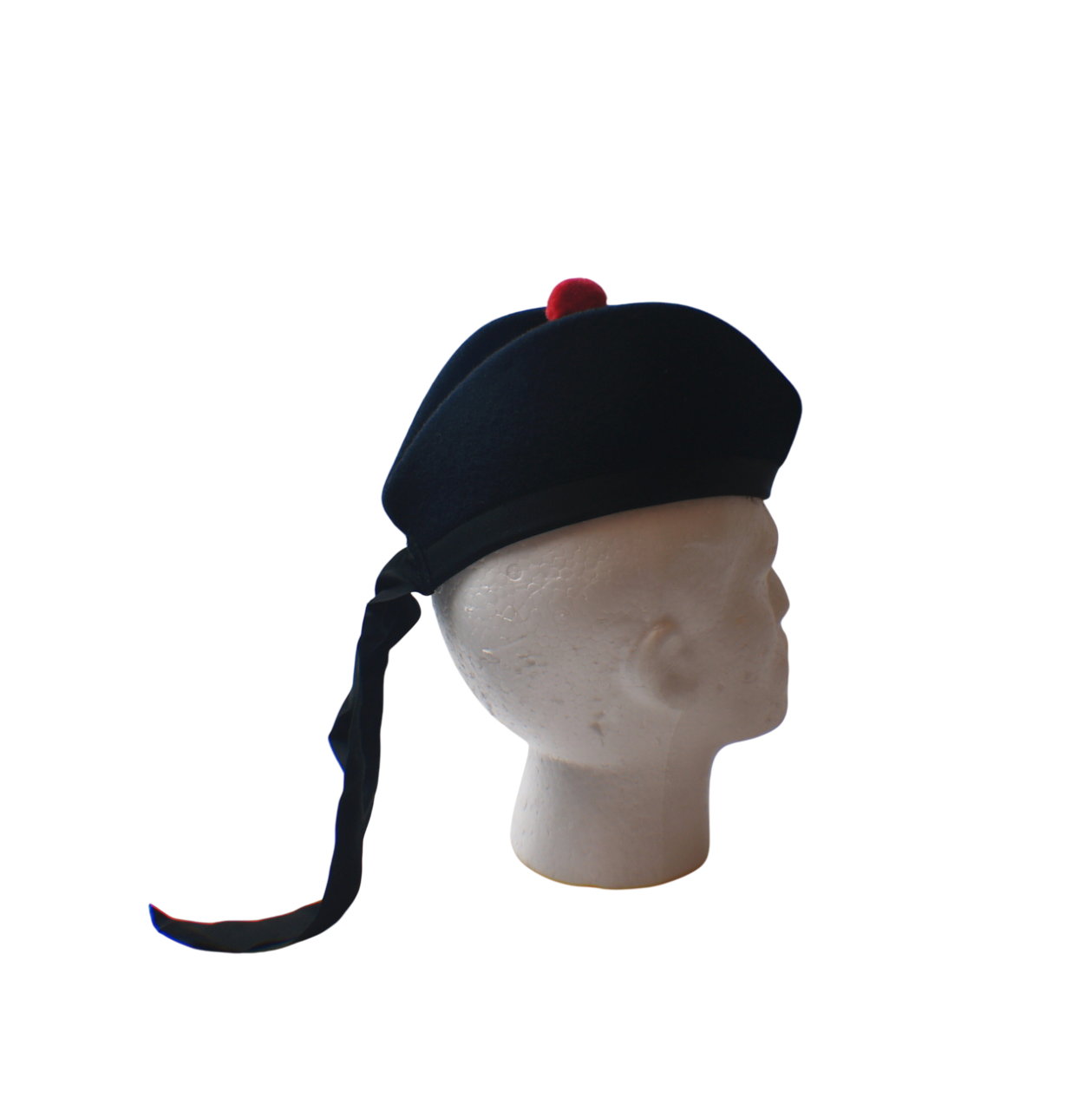 British Army Undiced Navy Blue Glengarry with Red Toorie image 5