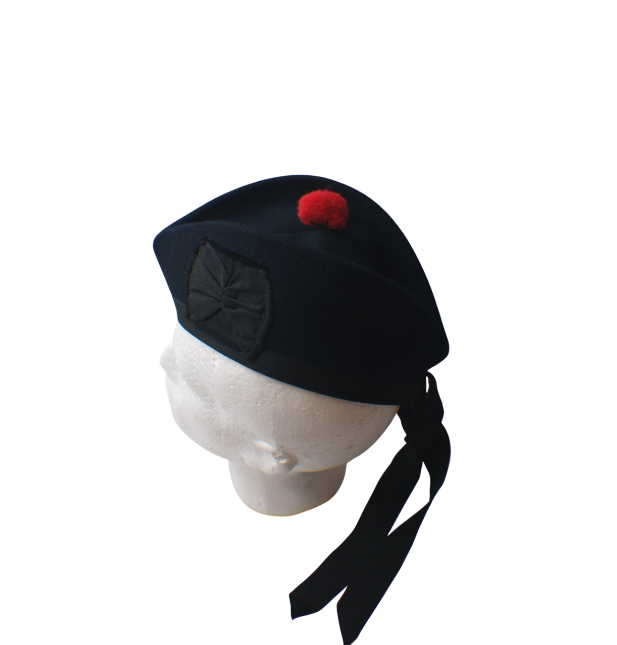 British Army Undiced Navy Blue Glengarry with Red Toorie image 4