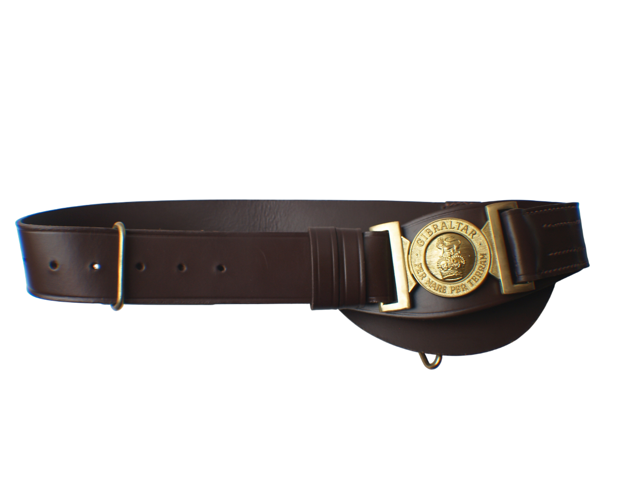 British Gibraltar Regiment Brown Leather Sword Belt