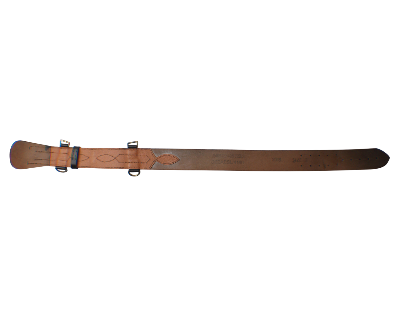 British Brown Leather Sam Browne Belt Without Buckle