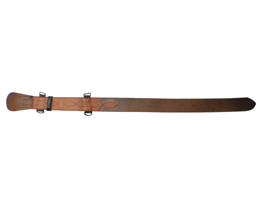 British Brown Leather Sam Browne Belt Without Buckle