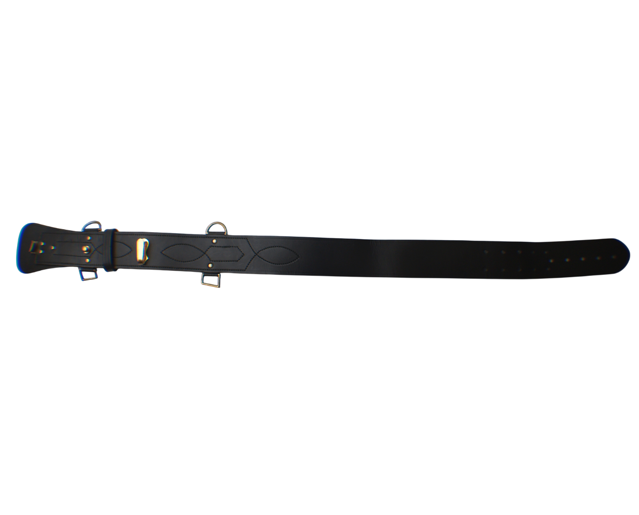 British Black Leather Sam Browne Belt Without Buckle