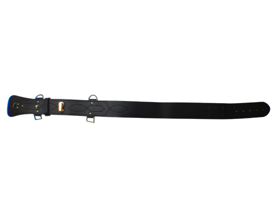 British Black Leather Sam Browne Belt Without Buckle