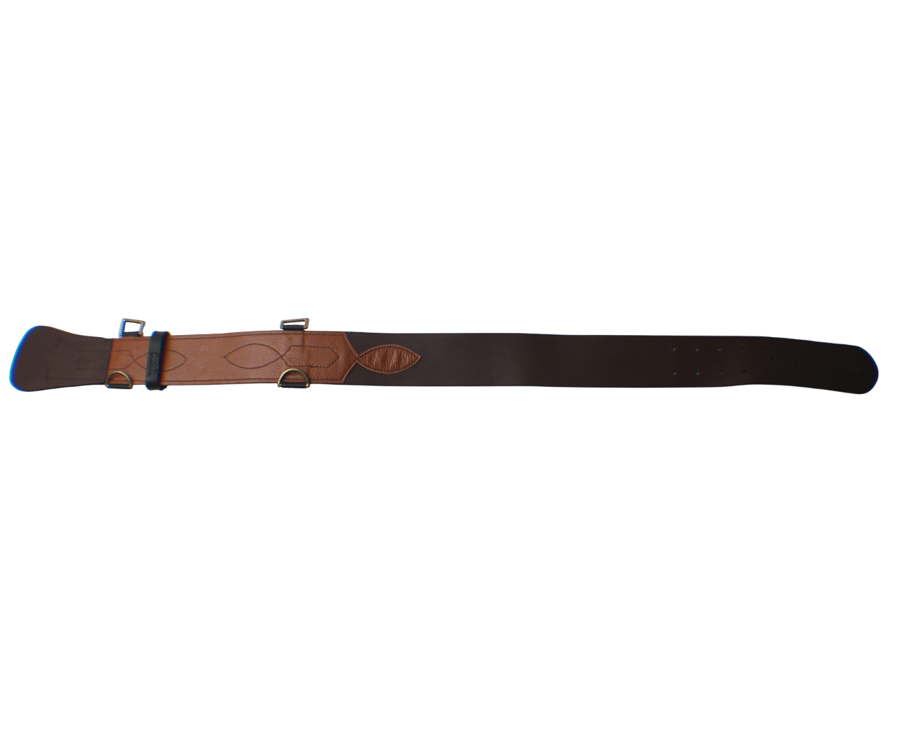 British Black Leather Sam Browne Belt Without Buckle