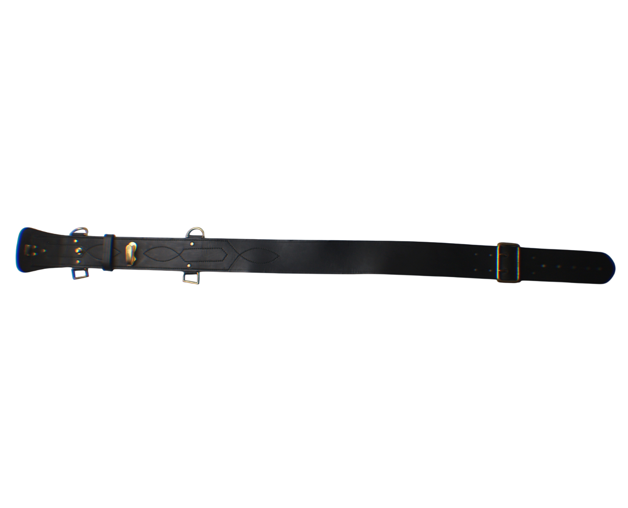 British Black Leather Sam Browne Belt With Buckle