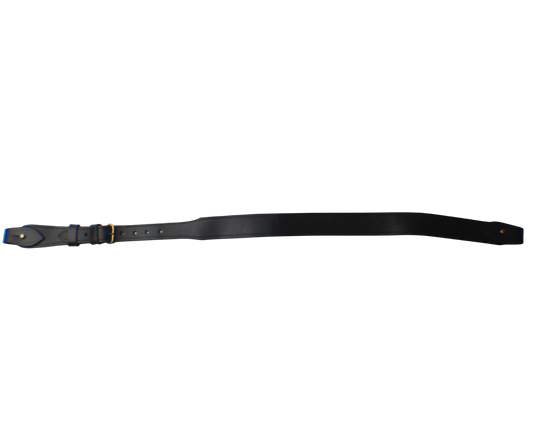 British Black Leather Sam Browne Belt Shoulder Strap