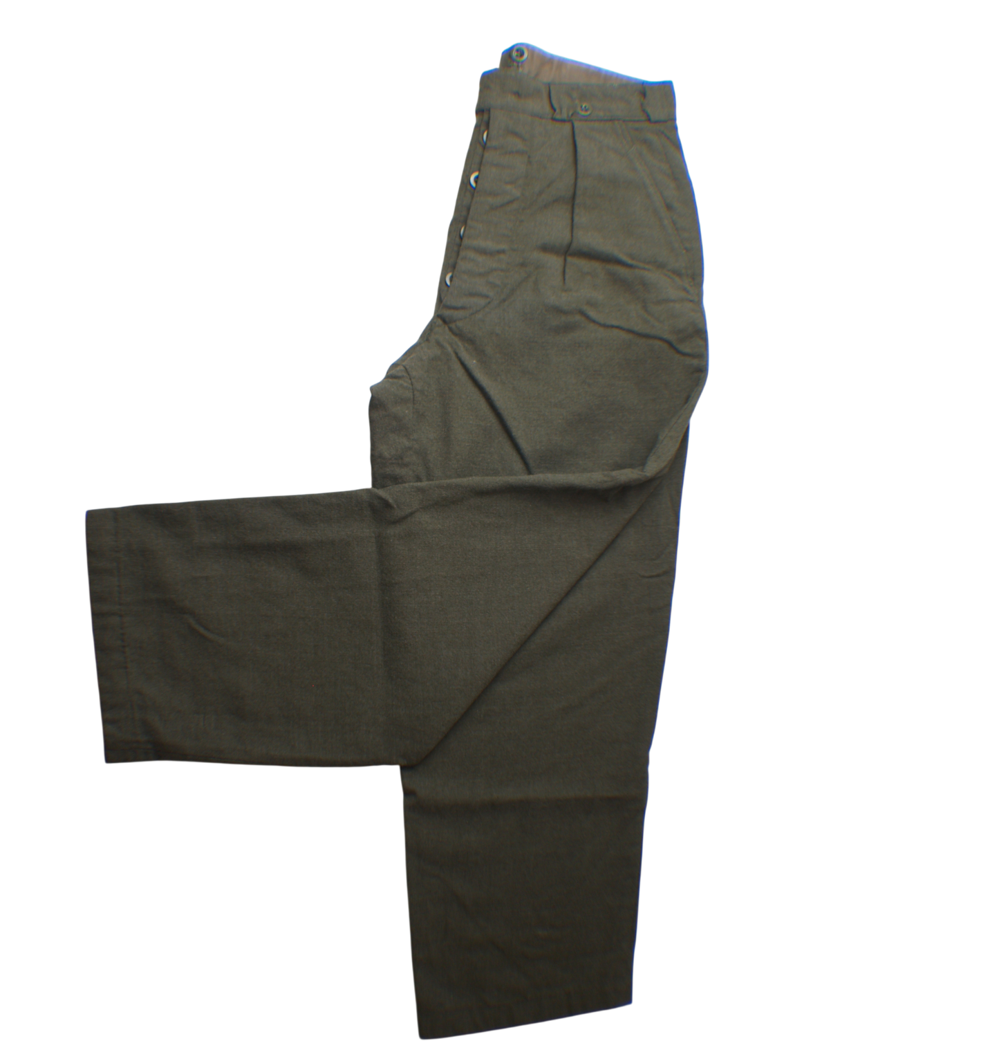 Belgian Green 1968 Pattern Wool Trousers