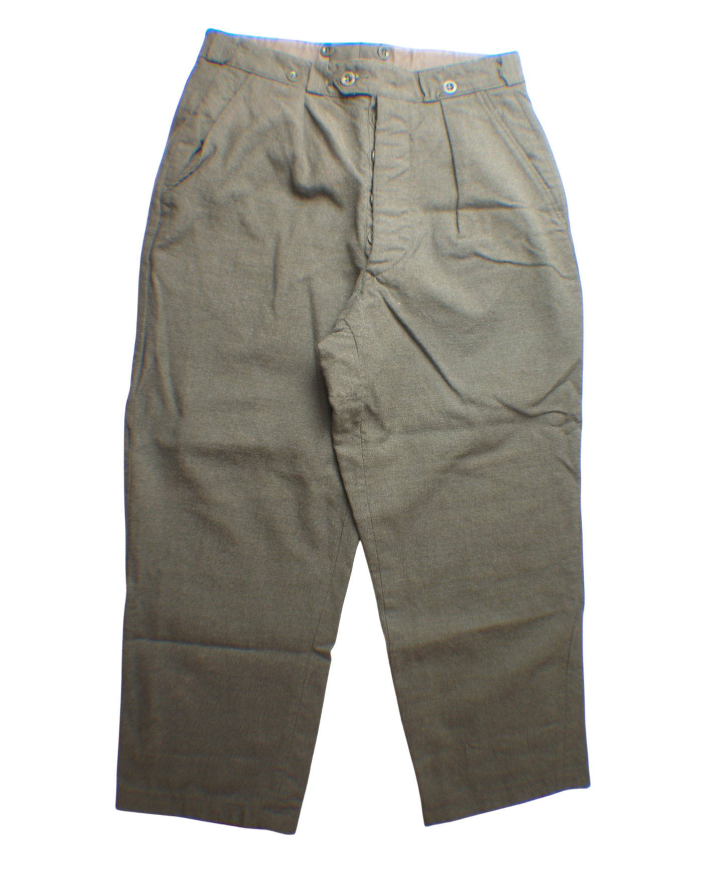 Belgian Green 1968 Pattern Wool Trousers