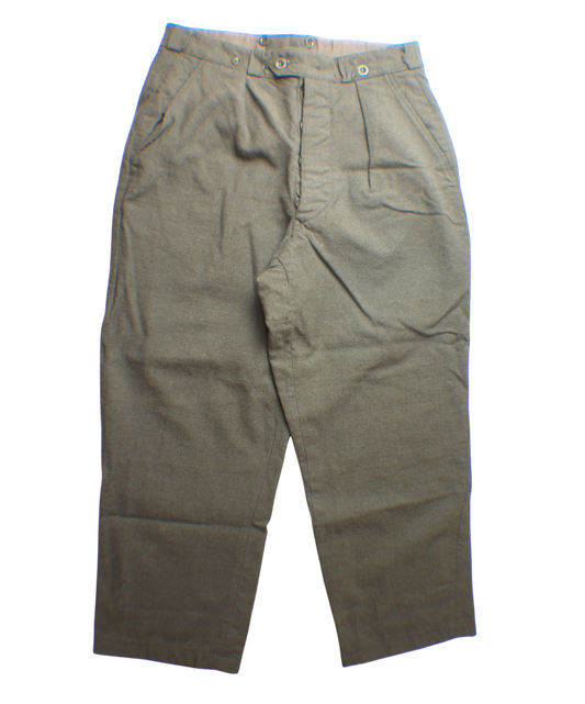 Belgian Green 1968 Pattern Wool Trousers