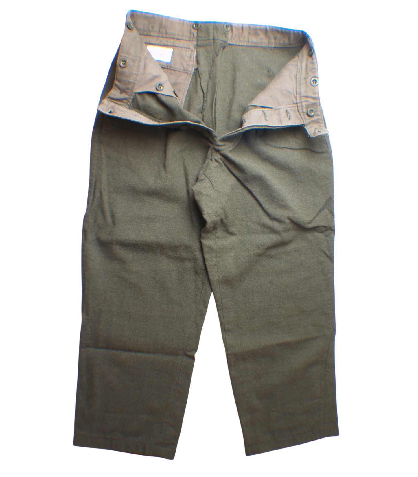 Belgian Green 1968 Pattern Wool Trousers