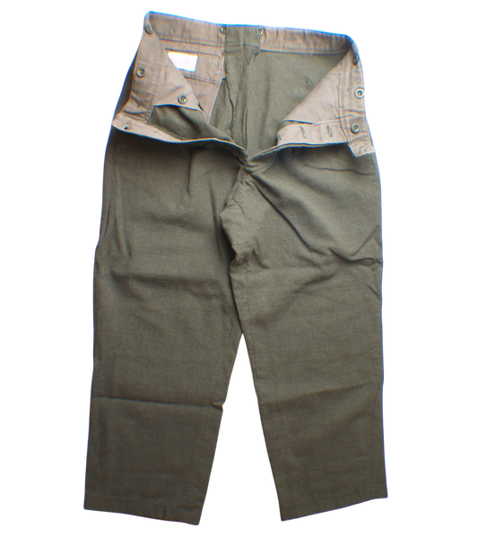 Belgian Green 1968 Pattern Wool Trousers