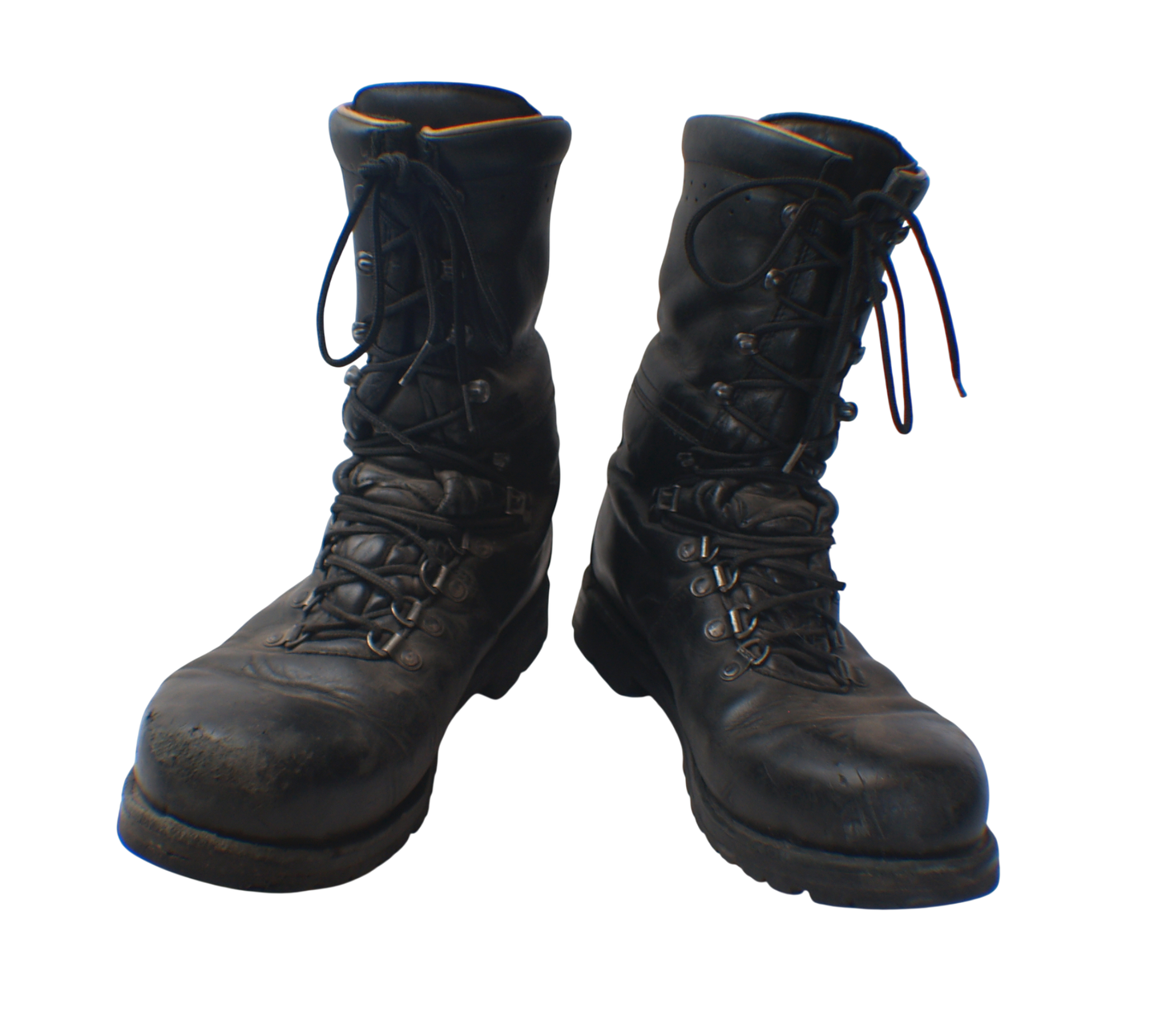 Austrian Black Leather Para Combat Boots