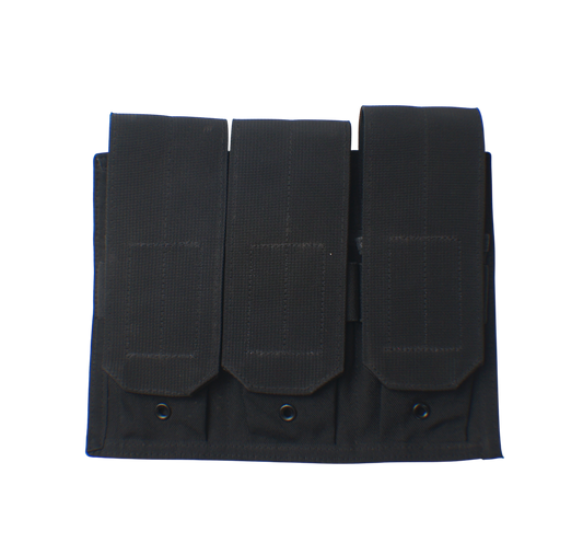 Black Hook and Loop Triple Ammunition Pouch