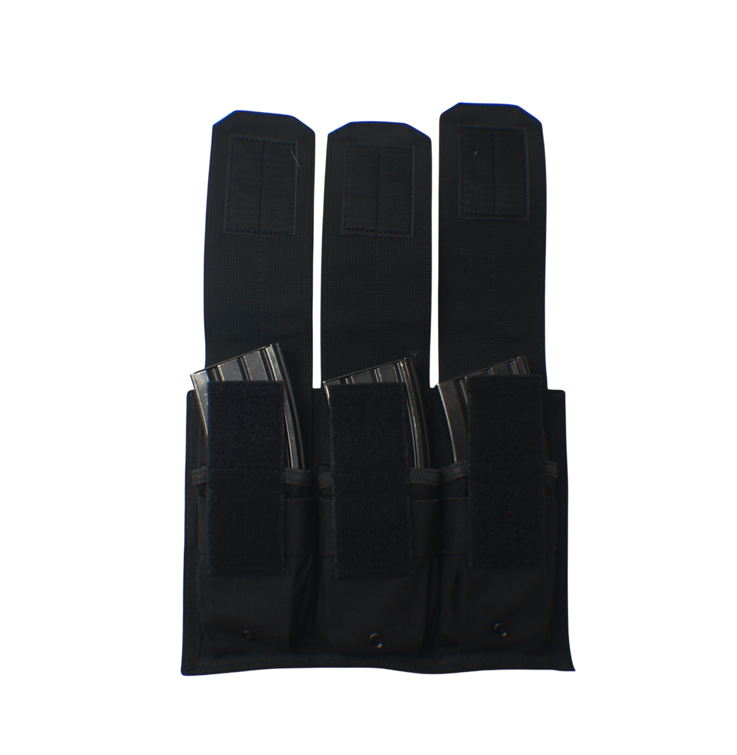 Black Hook and Loop Triple Ammunition Pouch