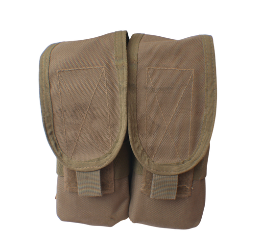 Tan MOLLE Double Ammunition Pouch