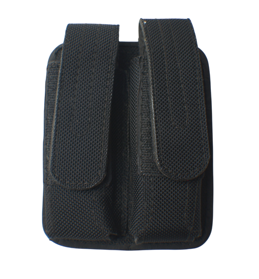Black Double Pistol Magazine Belt Pouch