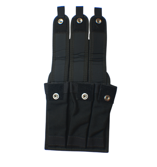 Black SMG Triple Magazine Belt Pouch
