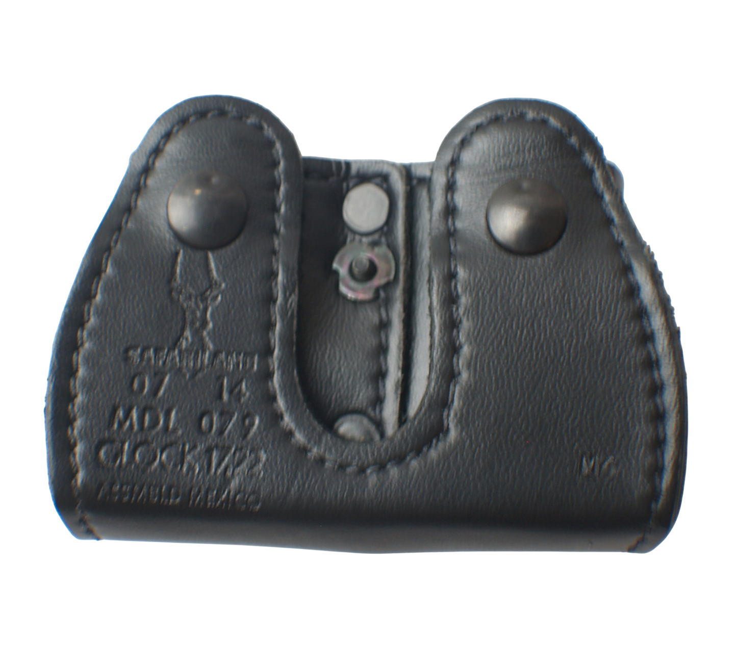 Black Leather Safariland Model 079 Double Glock Magazine Belt Pouch