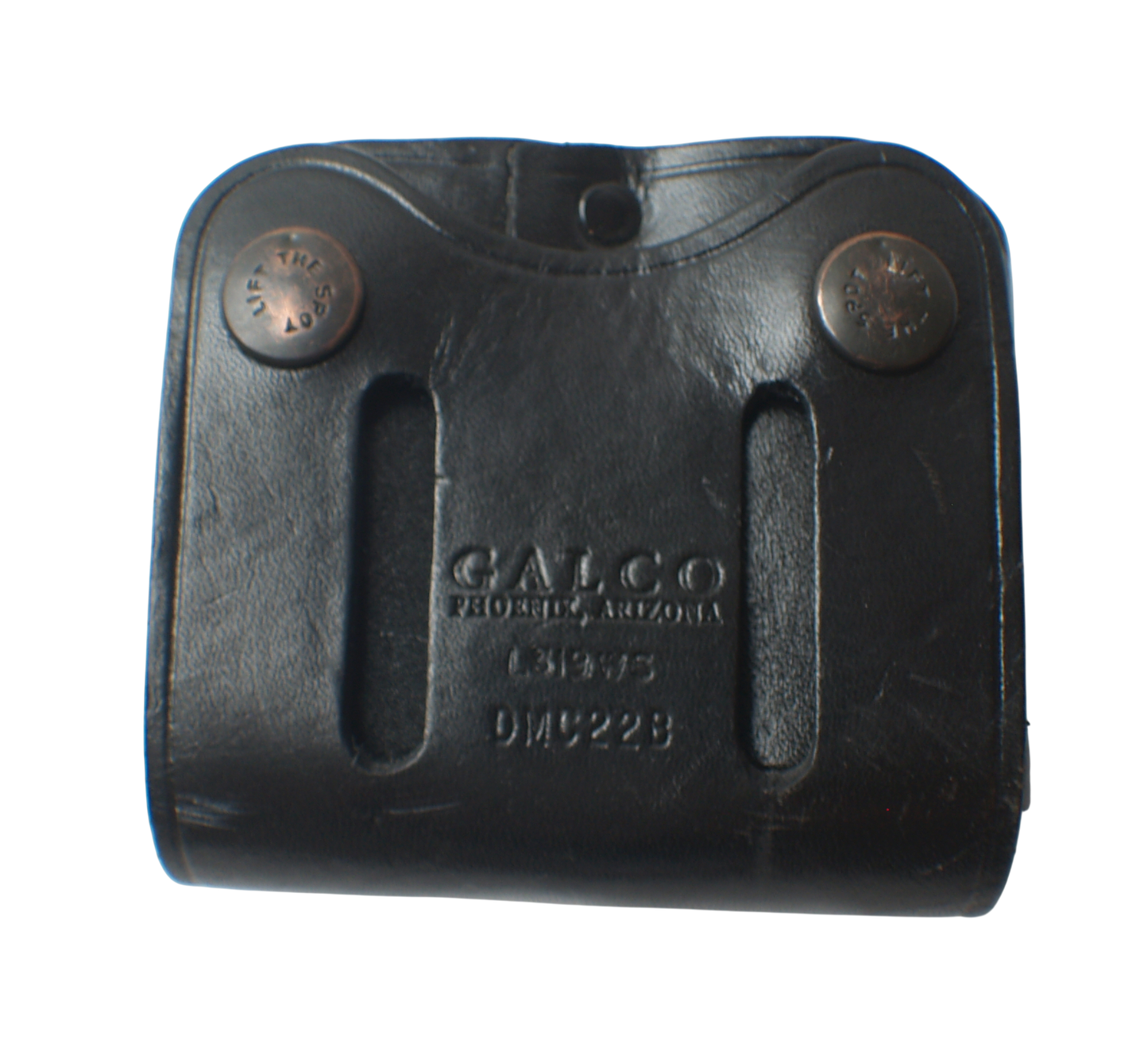 Black Leather Galco Double Glock Magazine Belt Pouch
