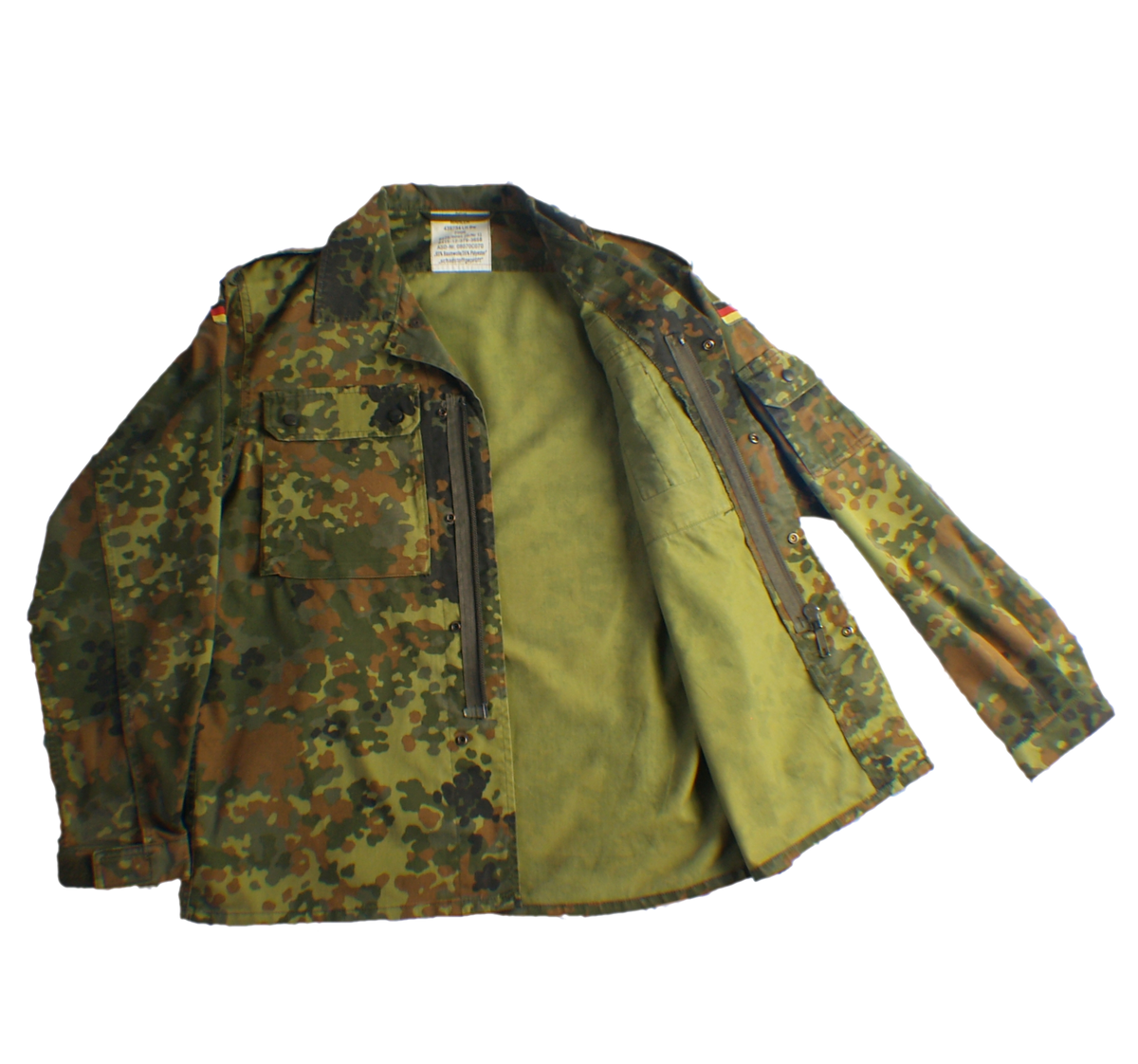 German Army Flecktarn Shirts Grade 1 — Mixed-Size Job Lot of 4
