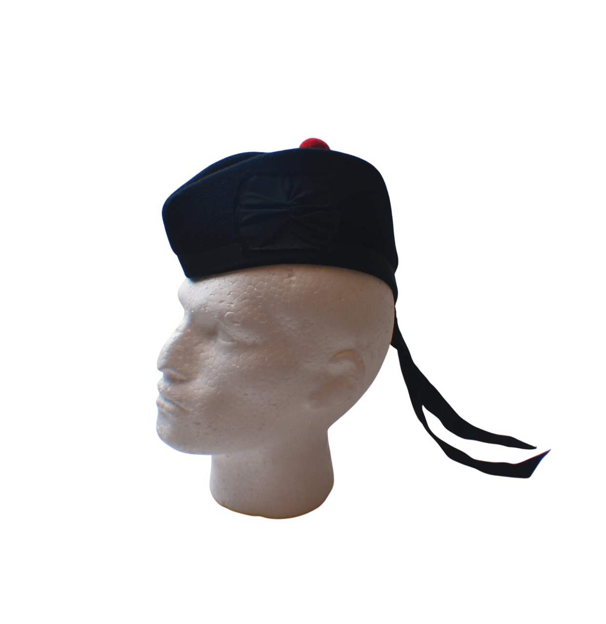 British Army Undiced Navy Blue Glengarry with Red Toorie image 0