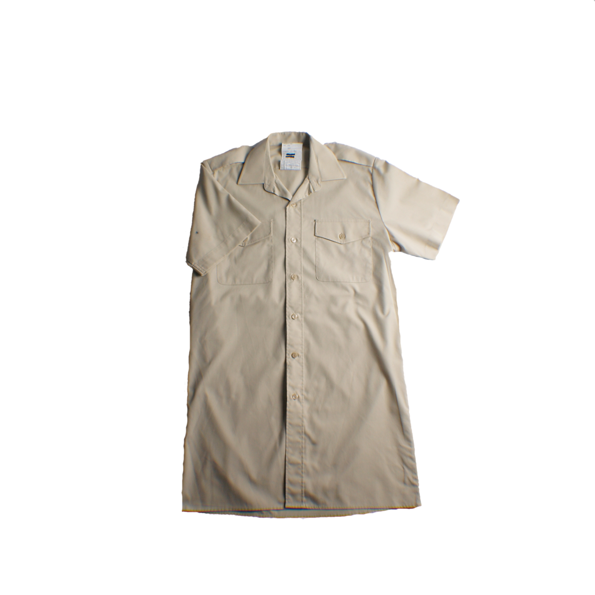 British Army Short-Sleeved Fawn Dress Shirt image 1